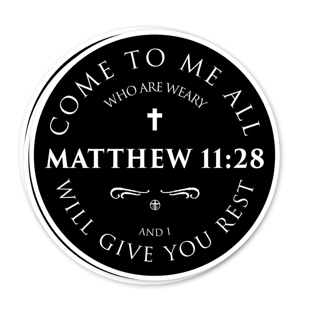 Matthew 11:28 Decals - Our True God