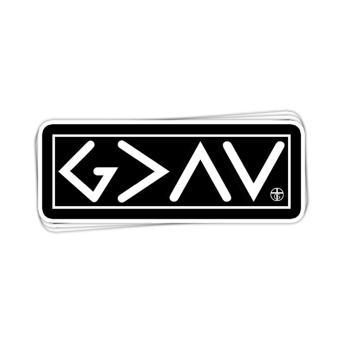 God is Greater than the Highs and Lows Decals