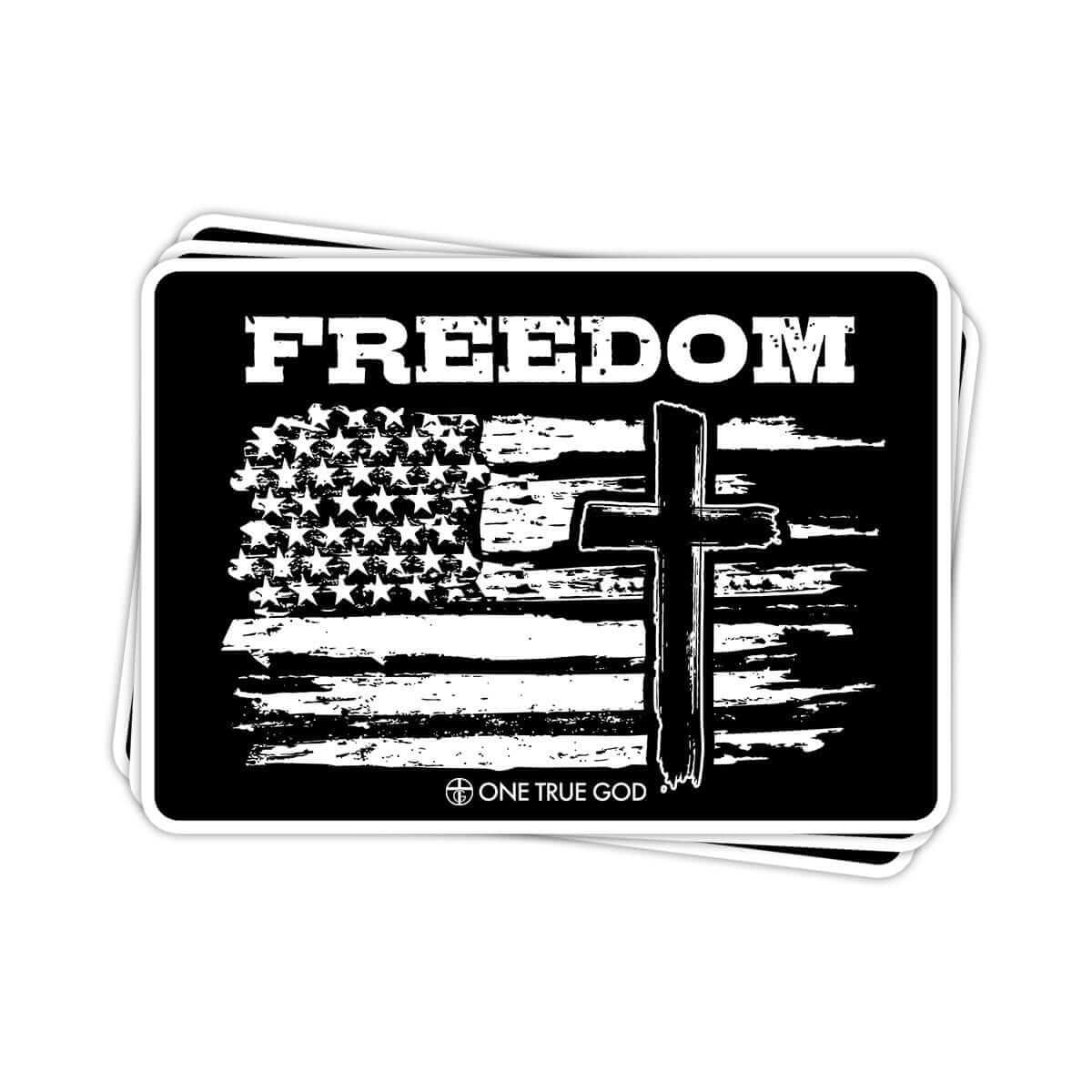 Freedom Flag Horizontal Decals - Our True God