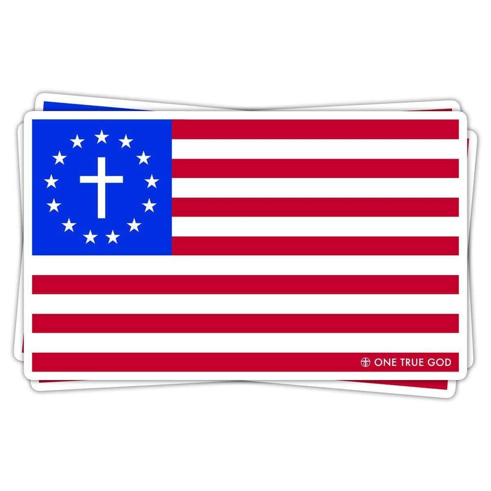 One Nation Under God Flag Decals - Our True God