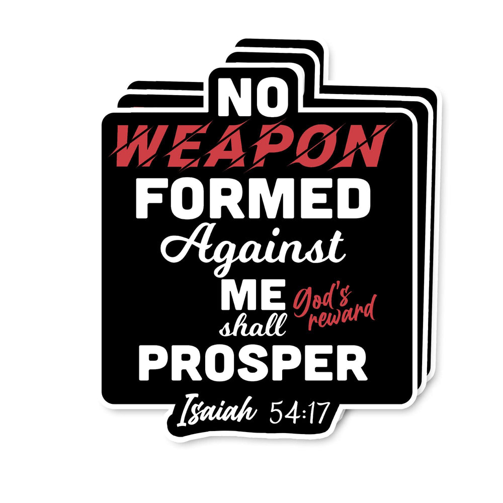 No Weapon Against Me Decals - Our True God