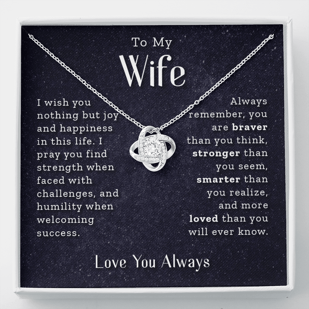 To My Wife - You Are More Loved - Love Knot Necklace