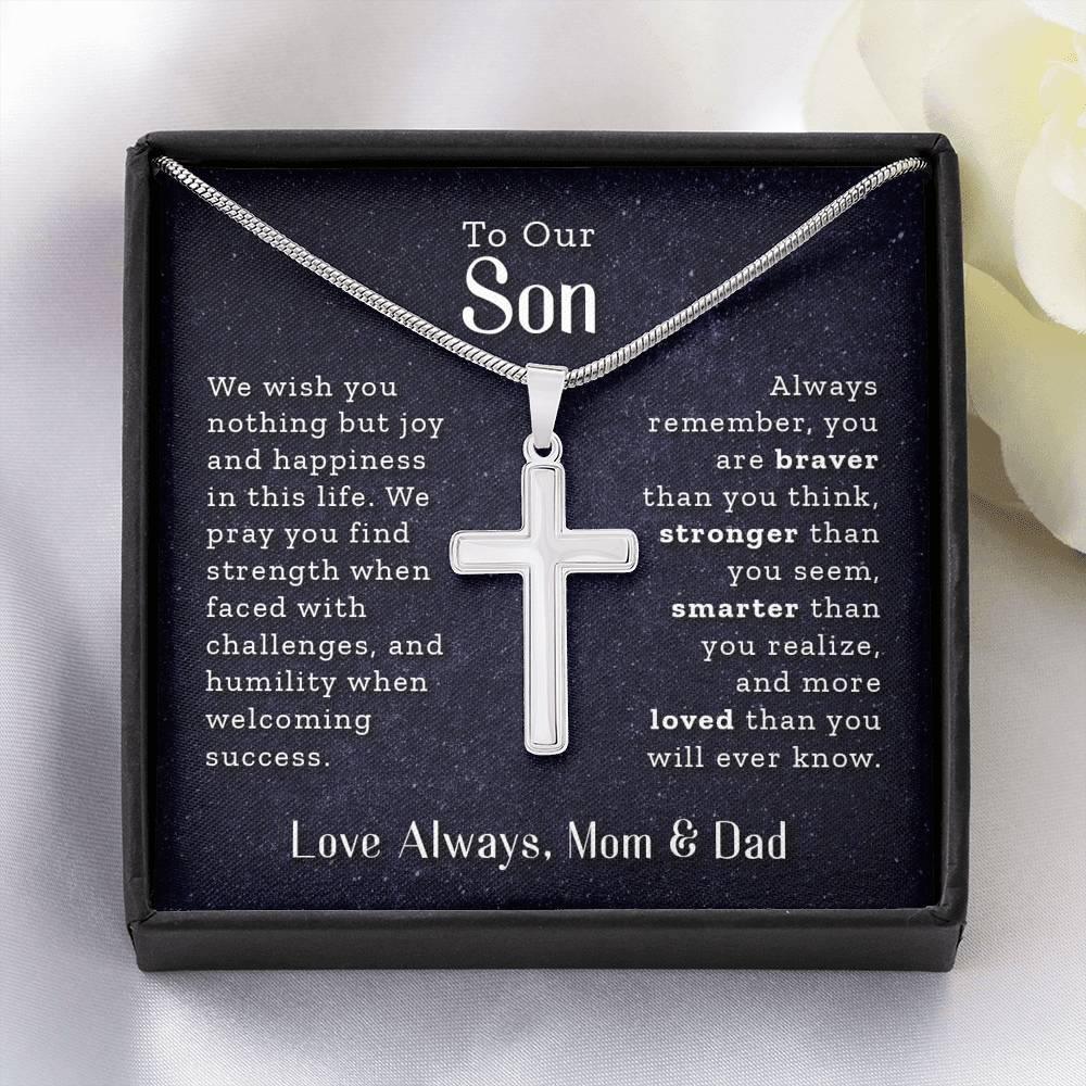 To My Son - You Are More Loved - Cross Necklace - Our True God