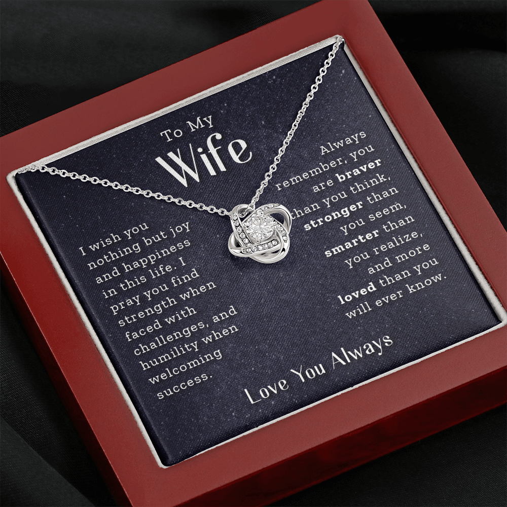 To My Wife - You Are More Loved - Love Knot Necklace