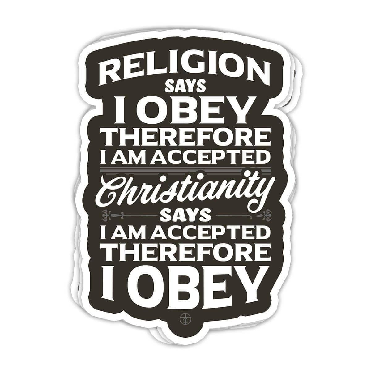 EDGE Printed Products Decal Christianity Says Decal