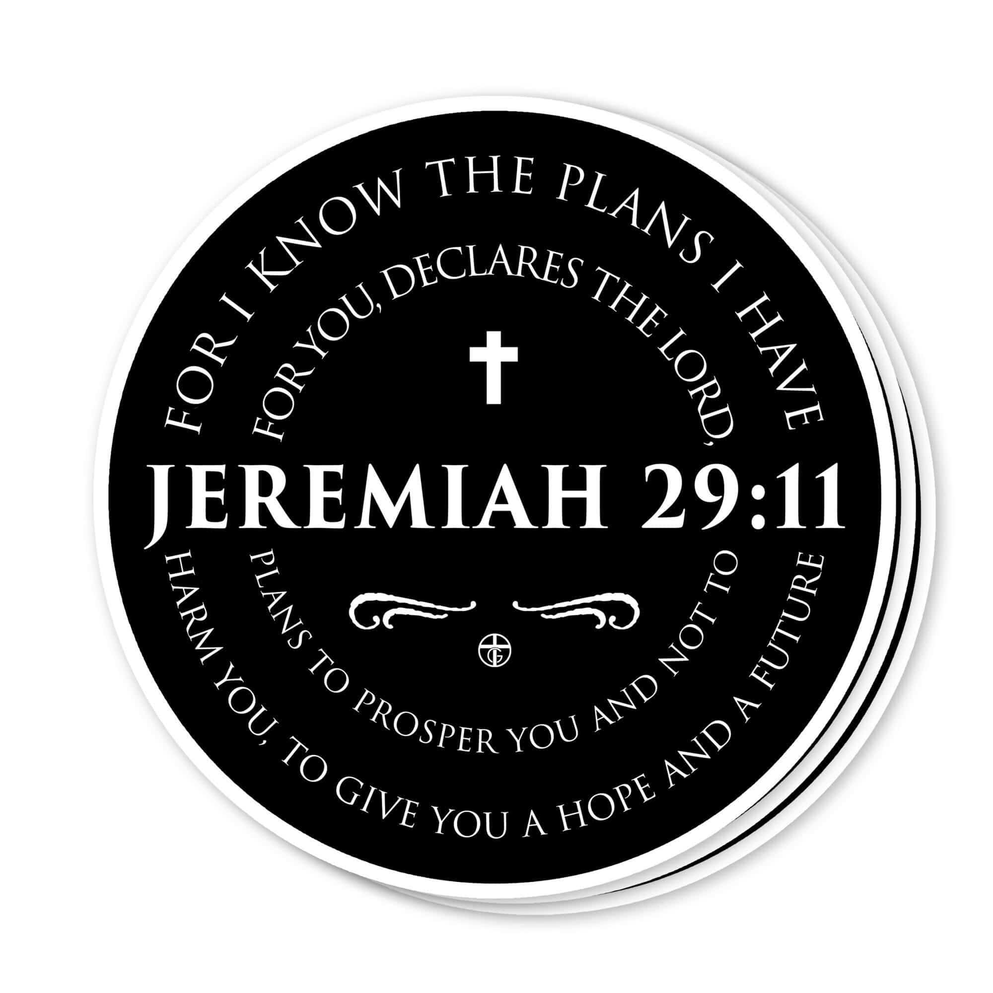 EDGE Printed Products Decal Jeremiah 29:11 Decals