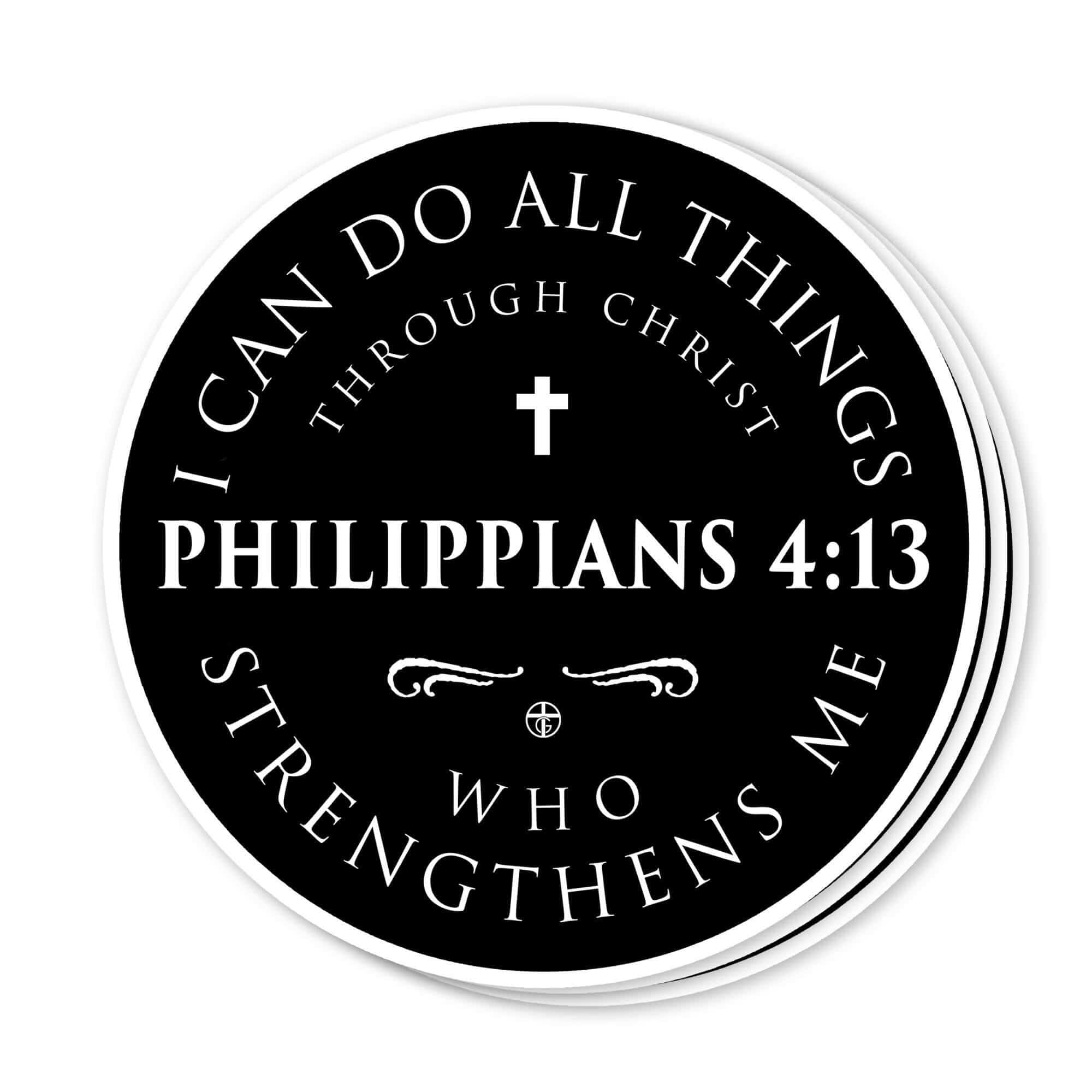 EDGE Printed Products Decal Philippians 4:13 Decals
