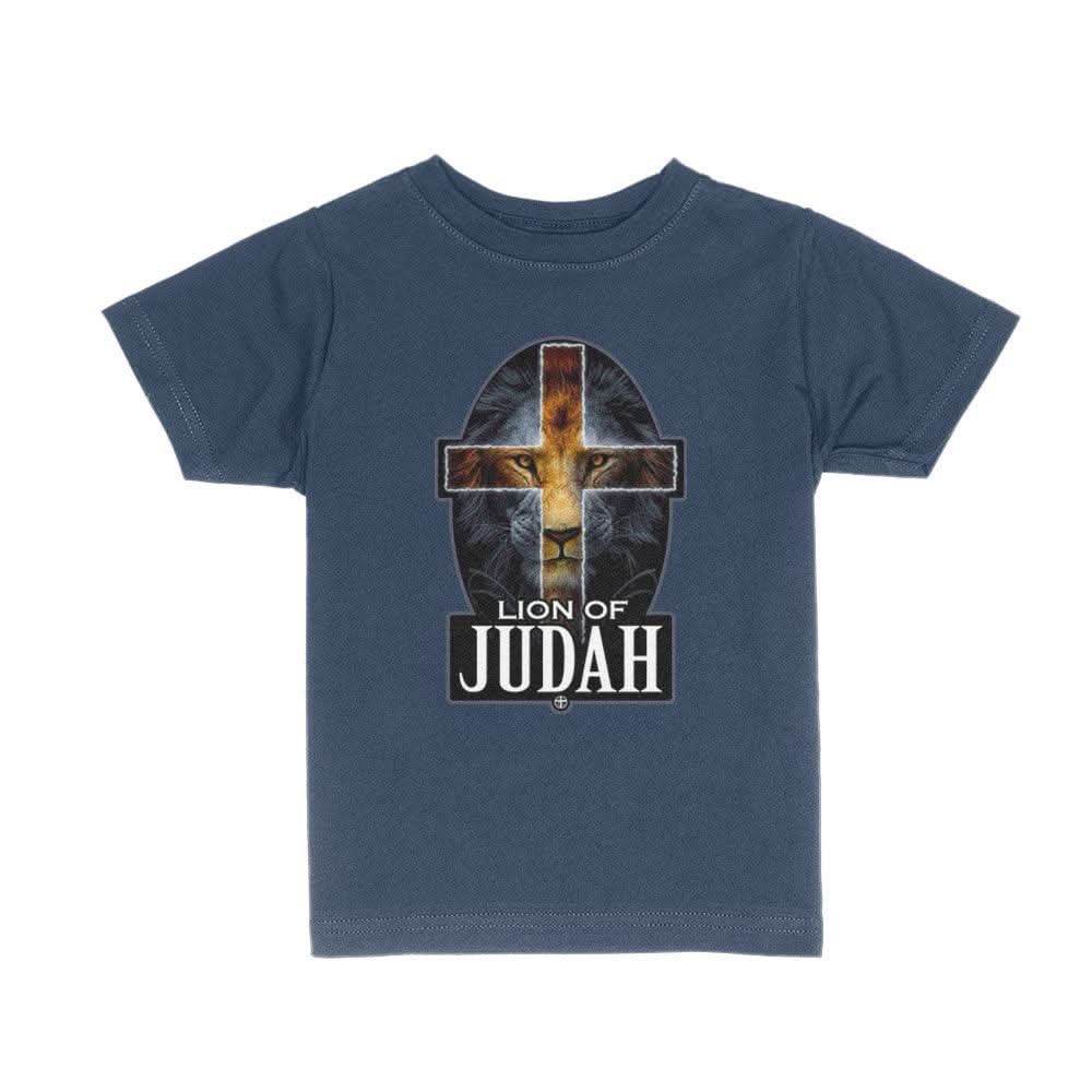 Lion Of Judah Cross Kids Shirts - Our True God