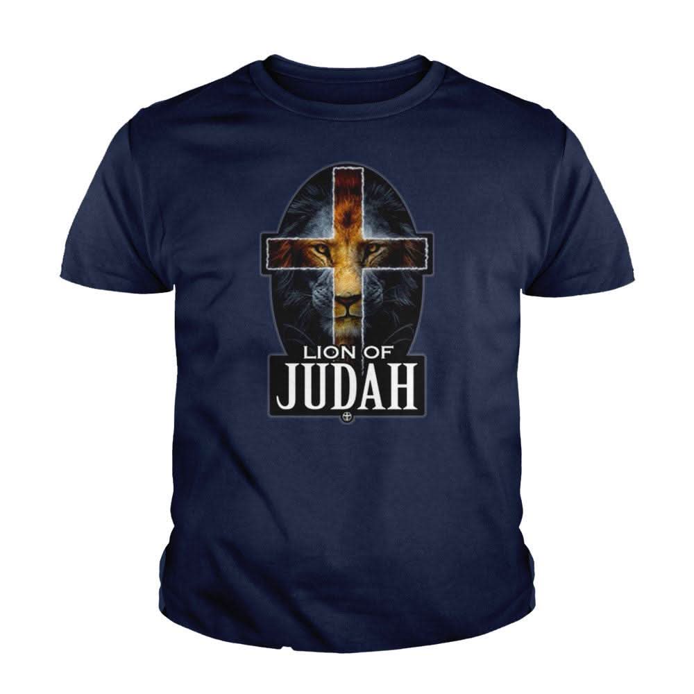 Lion Of Judah Cross Kids Shirts - Our True God