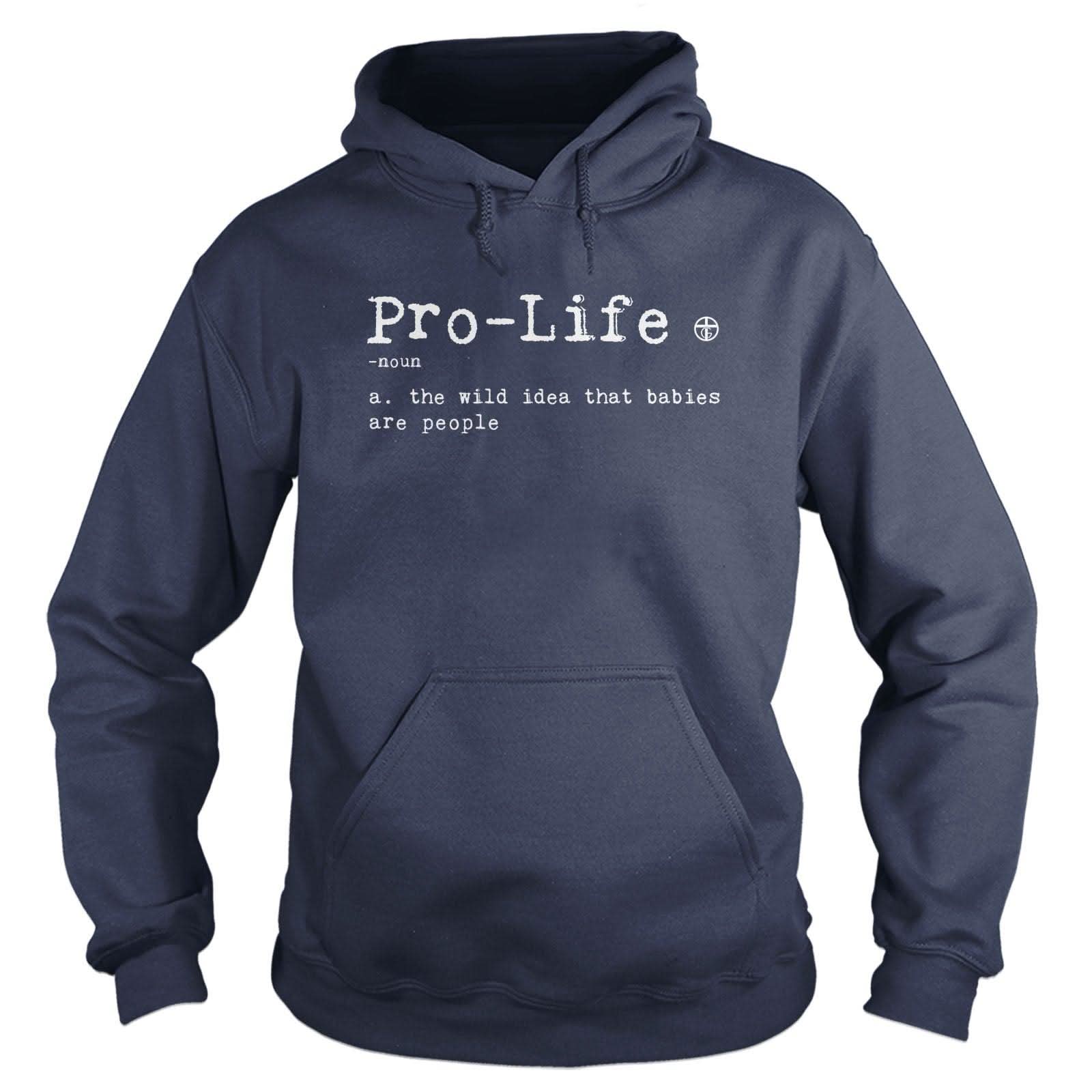 Our True God Apparel Hoodie / Navy / S God's Definition of Pro-Life