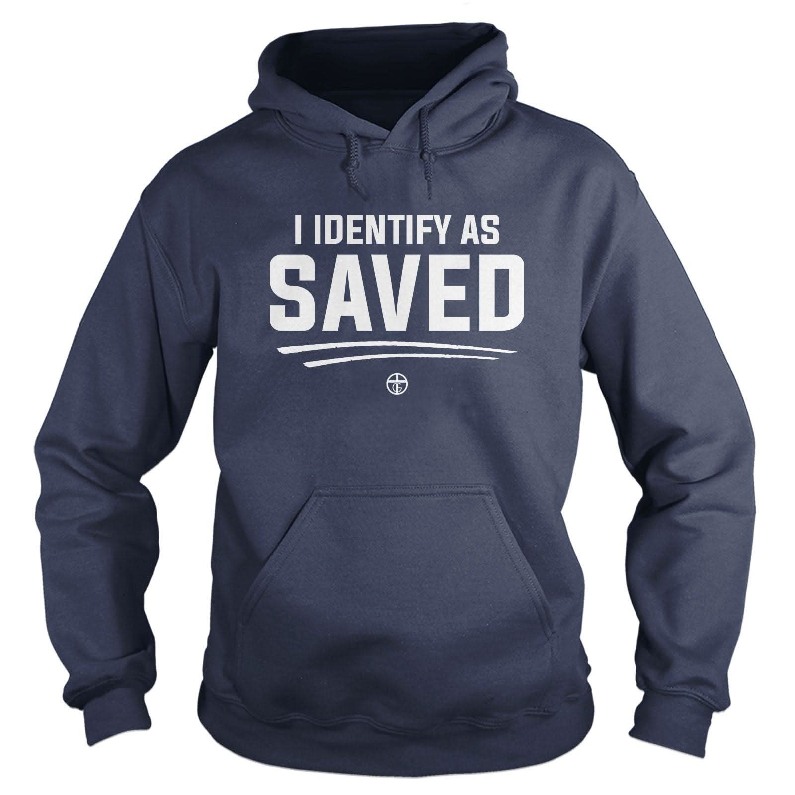 Our True God Apparel Hoodie / Navy / S I Identify As Saved