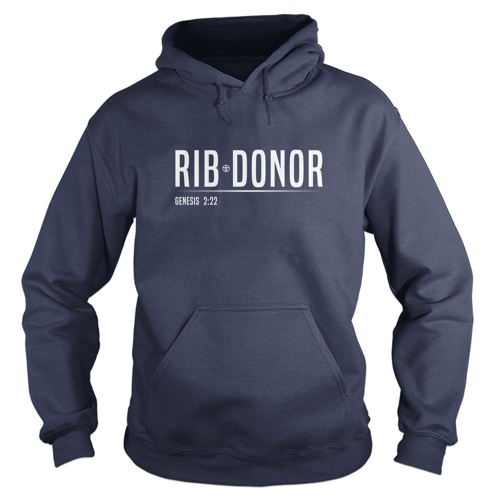 Our True God Apparel Hoodie / Navy / S Rib Donor