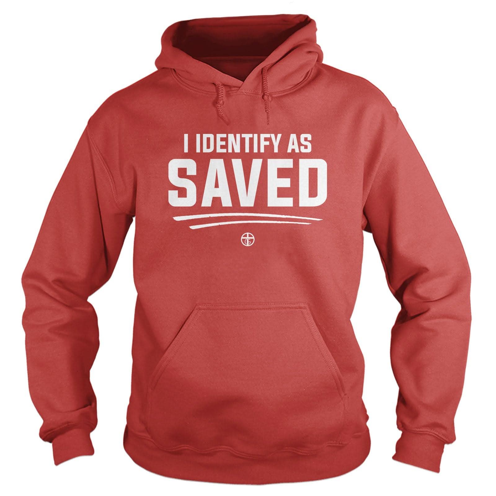 Our True God Apparel Hoodie / Red / S I Identify As Saved