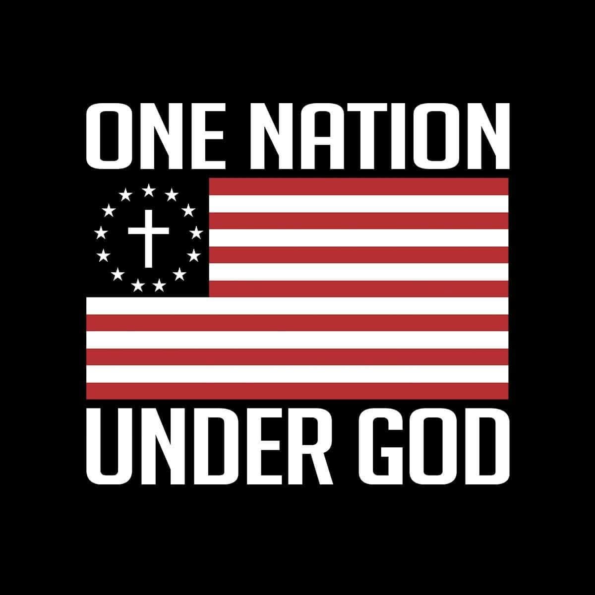 Our True God Apparel One Nation Under God T-Shirt - Back-Print Unisex Cotton Tee