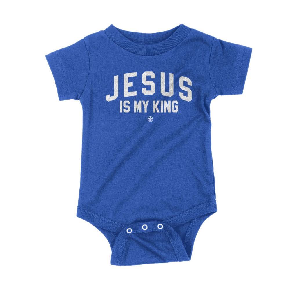 Our True God Apparel Onesie / Royal Blue / NB Jesus Is My King Kids Shirts