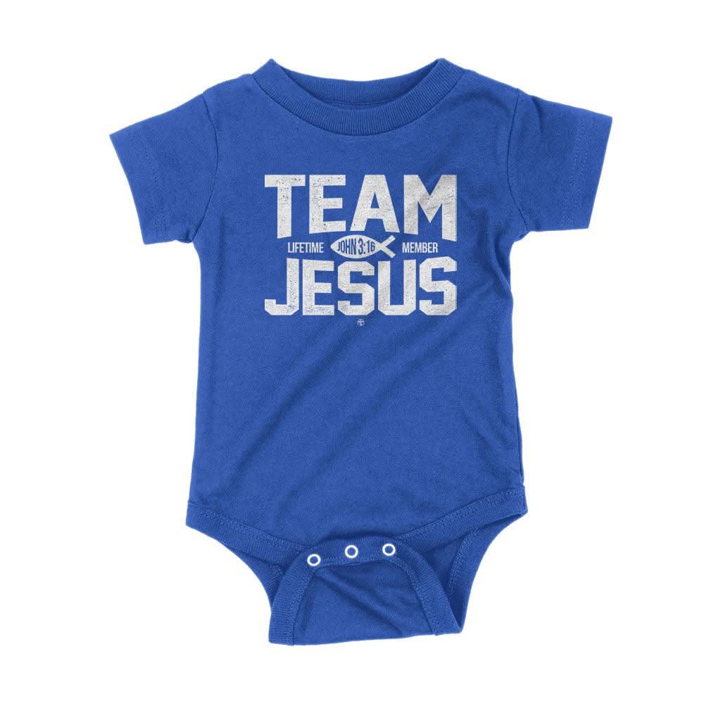 Our True God Apparel Onesie / Royal Blue / NB Team Jesus Kids Shirts
