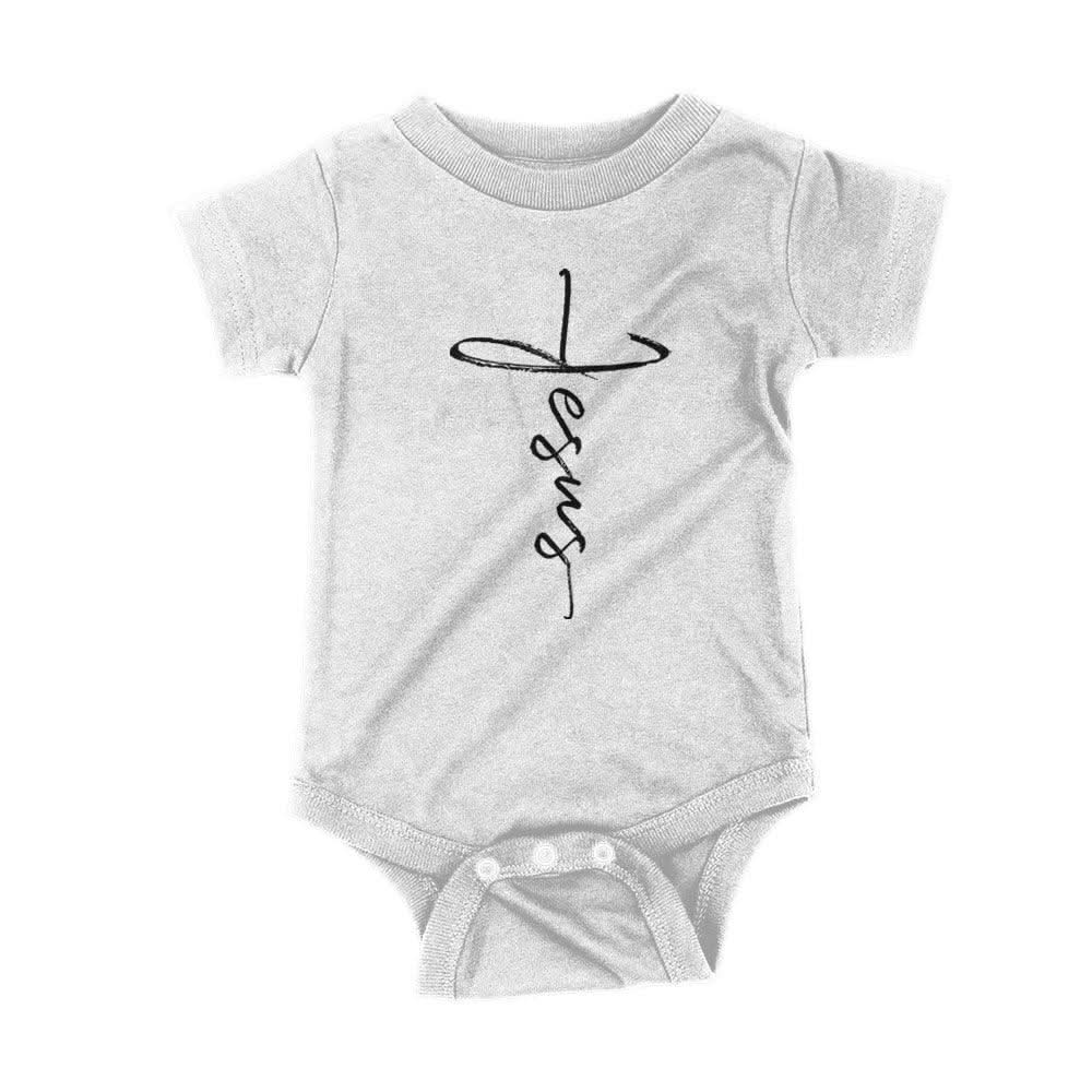 Our True God Apparel Onesie / White / NB Jesus Cross Kids Shirts