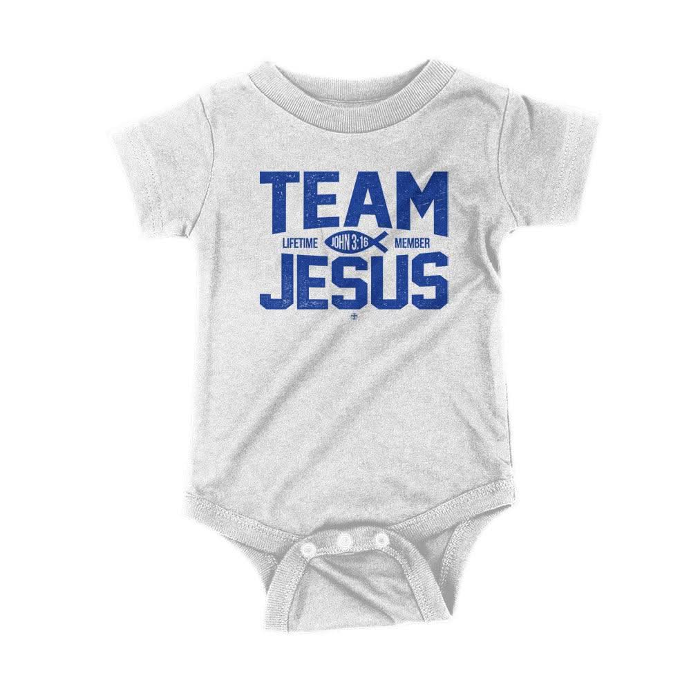 Our True God Apparel Onesie / White / NB Team Jesus Kids Shirts