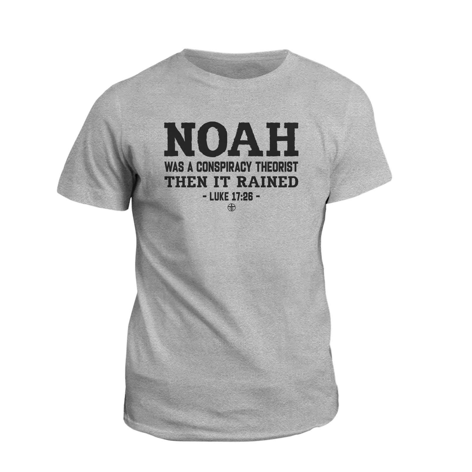 Our True God Apparel T-Shirt / Grey / S Noah Conspiracy Theorist T-Shirt