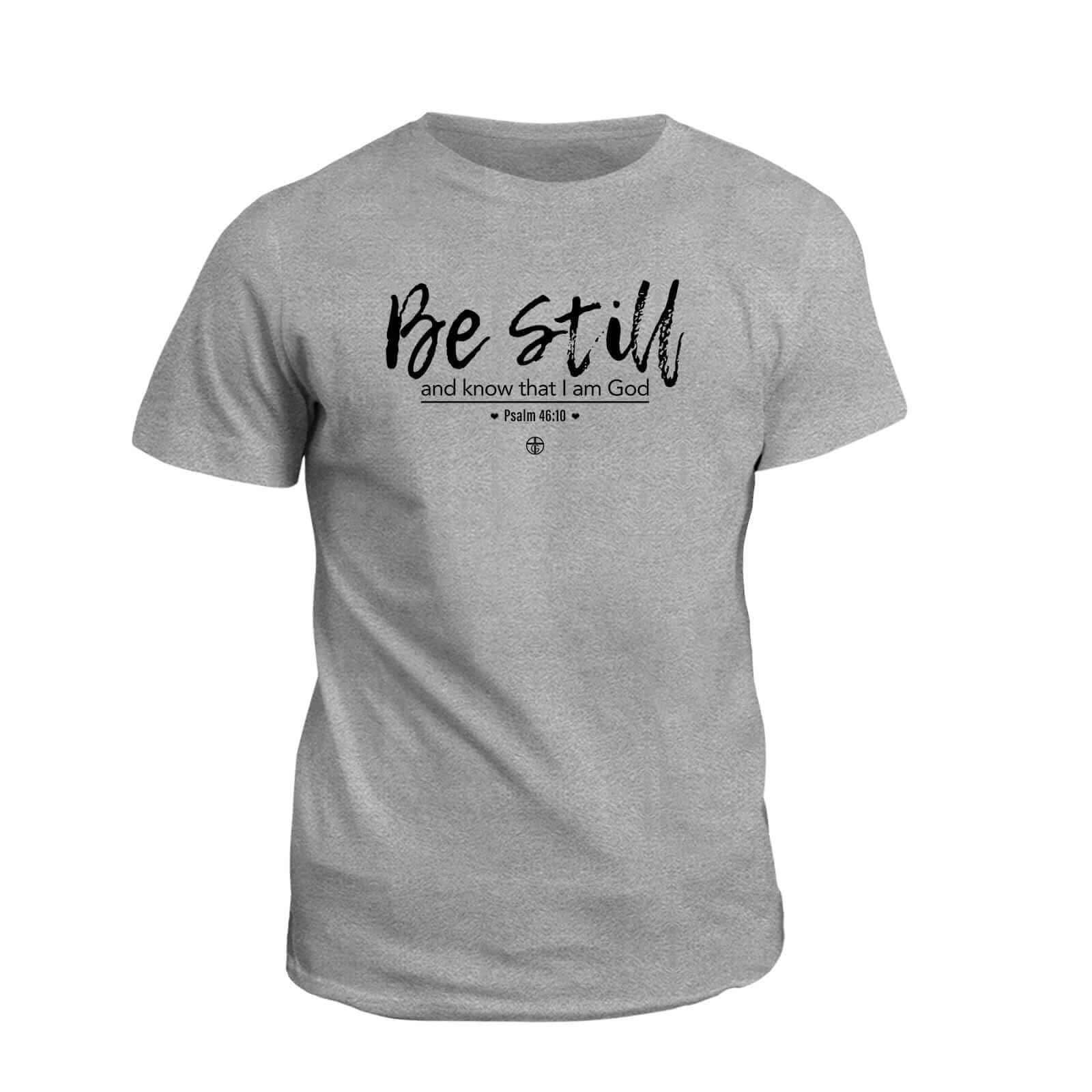 Our True God Apparel T-Shirt / Grey / S Ps 46:10 T-Shirt