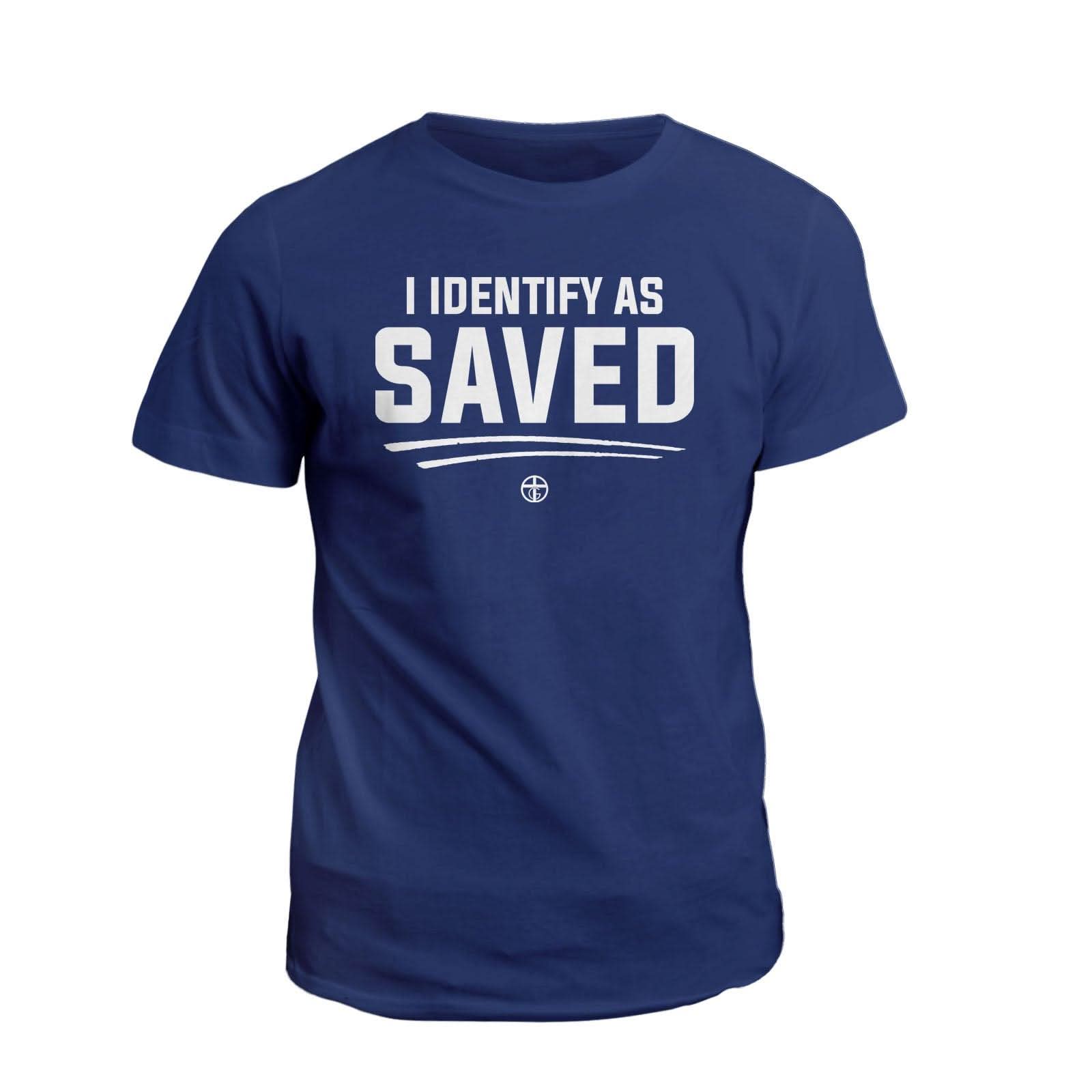 Our True God Apparel T-Shirt / Navy / S I Identify As Saved