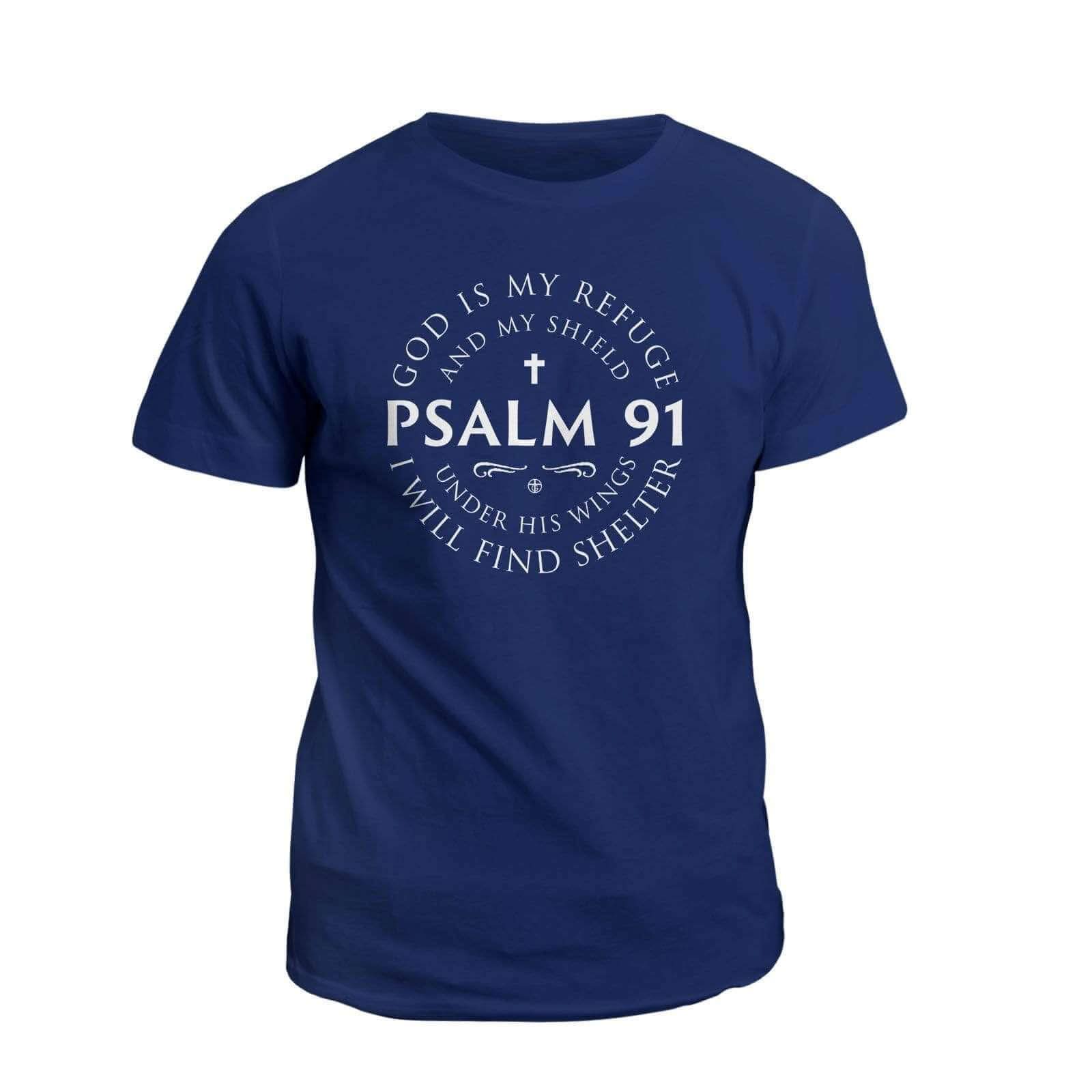 Our True God Apparel T-Shirt / Navy / S Psalm 91 T-Shirt