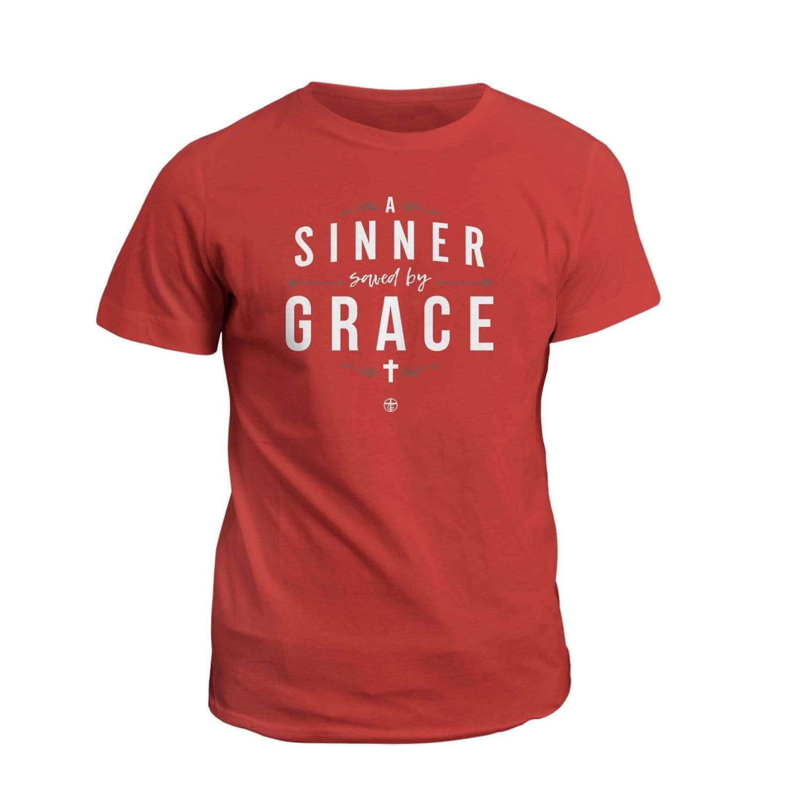 Our True God Apparel T-Shirt / Red / S A Sinner Saved By Grace - Do Unto Others T-Shirt (Front and Back)