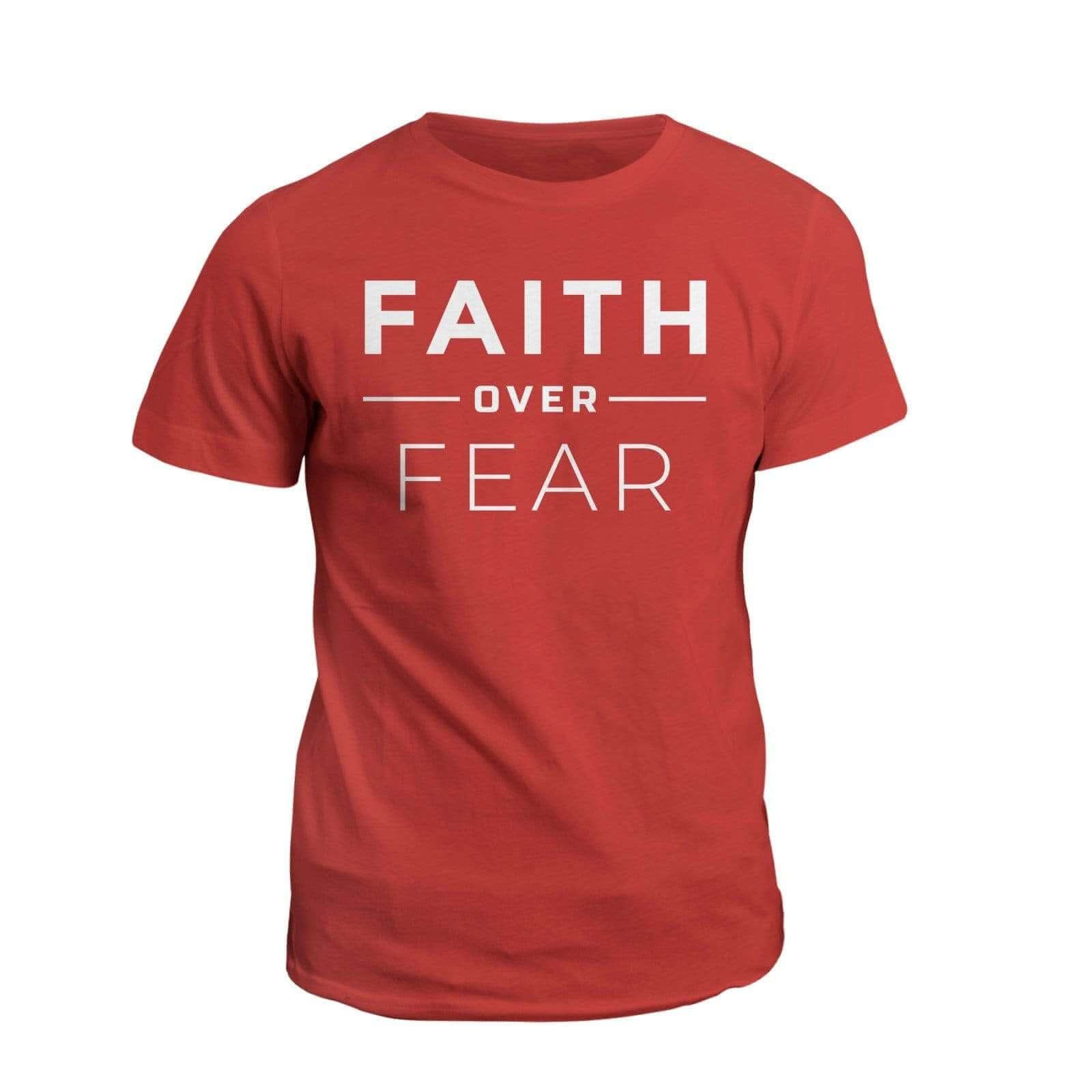 Our True God Apparel T-Shirt / Red / S Faith Over Fear T-Shirt
