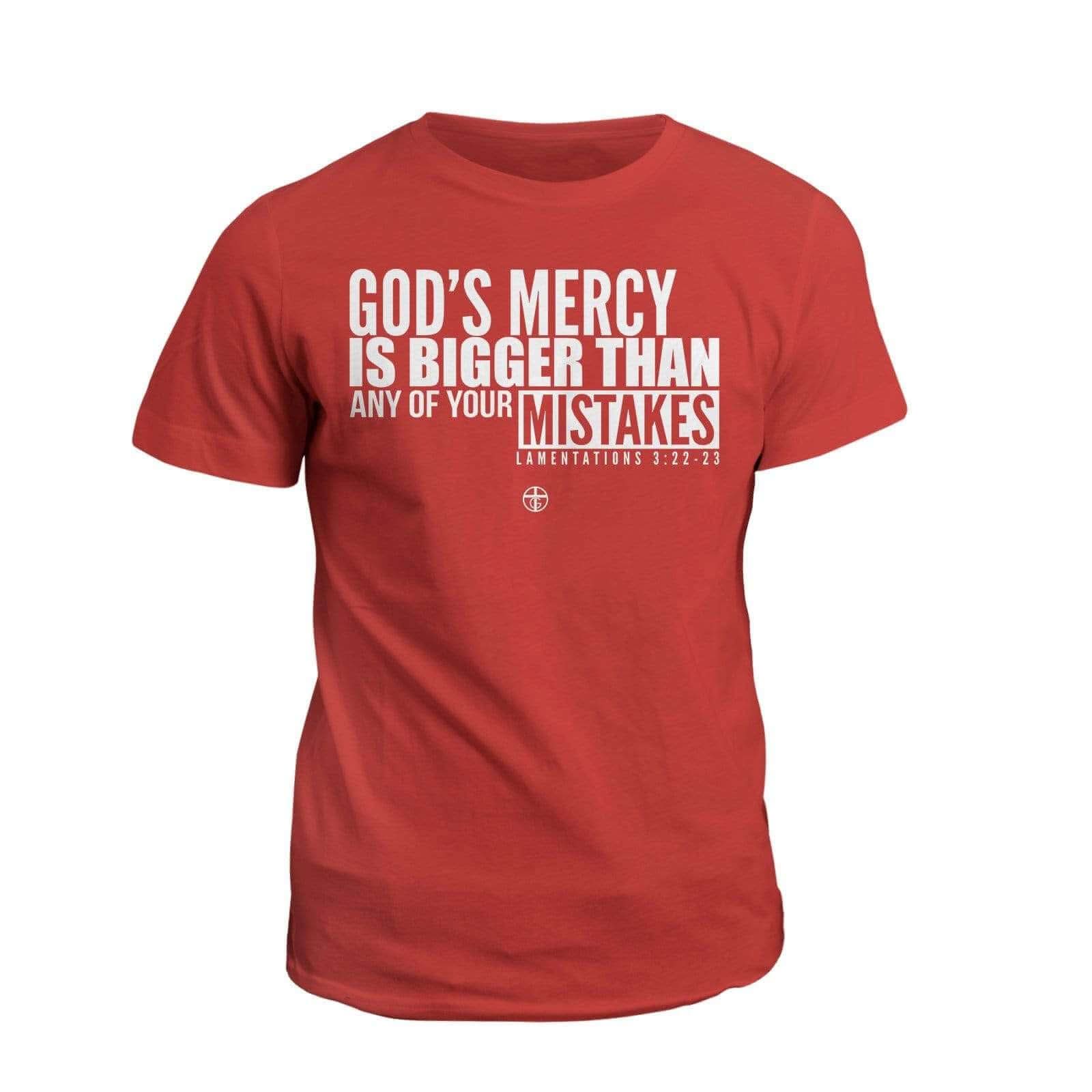 Our True God Apparel T-Shirt / Red / S God's Mercy Is Bigger T-Shirt