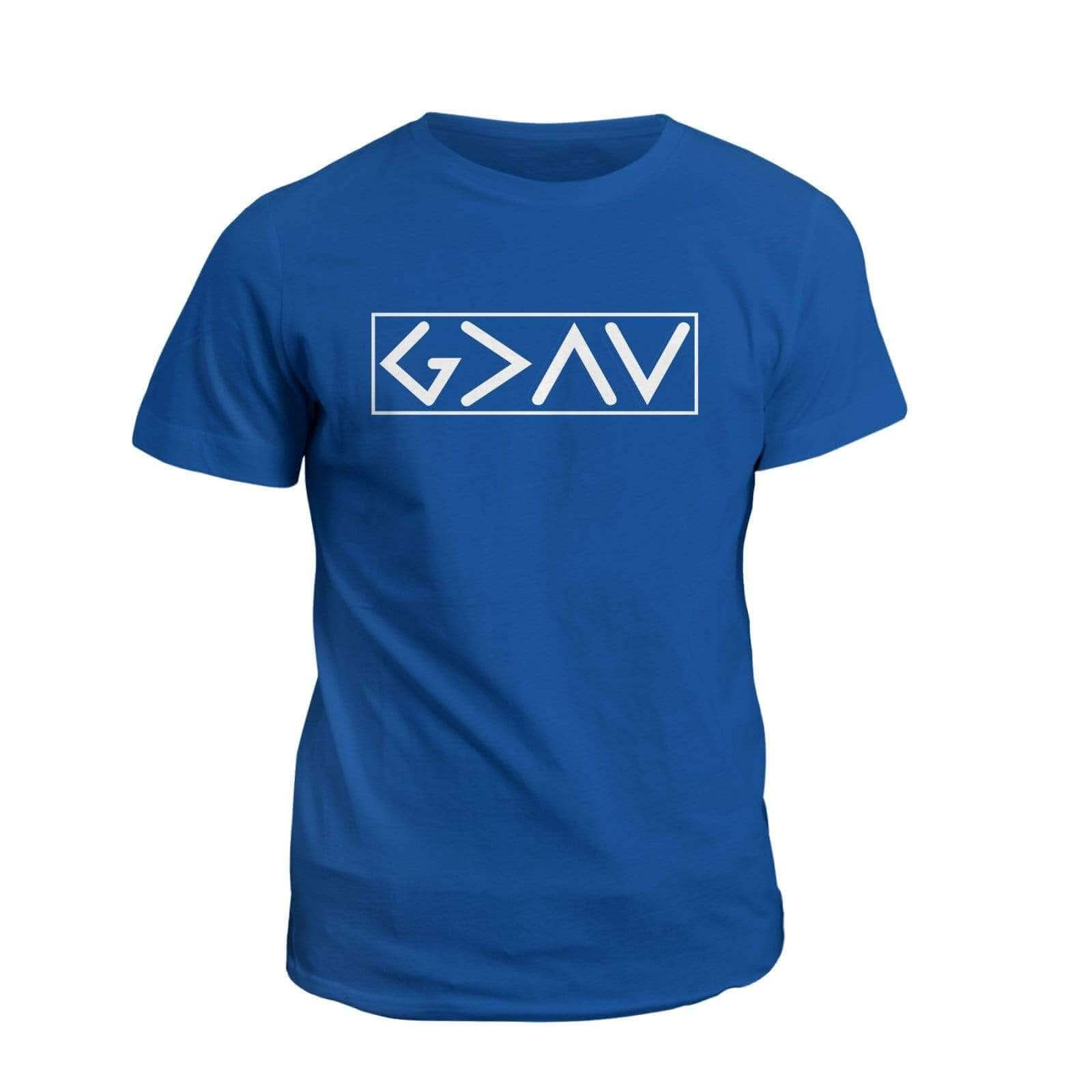 Our True God Apparel T-Shirt / Royal Blue / S God is Greater than the High and Lows T-Shirt