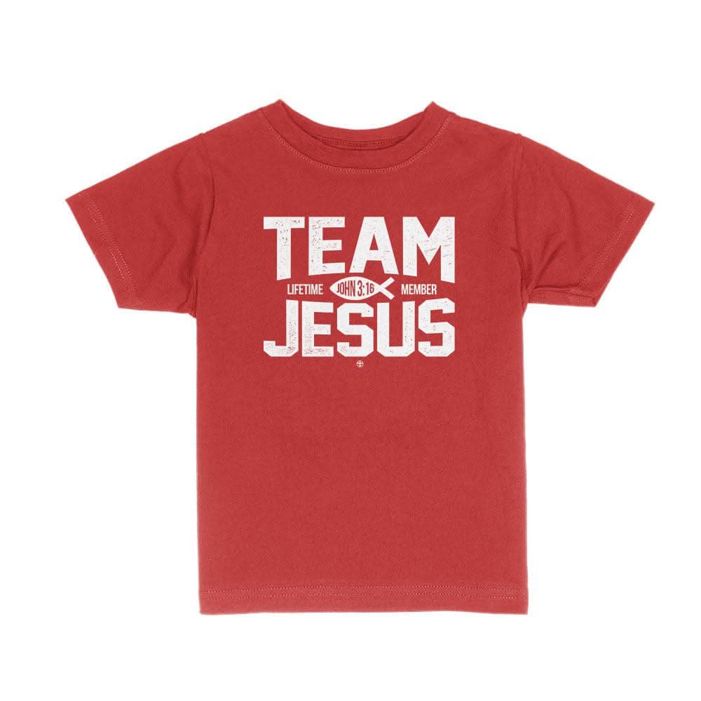 Our True God Apparel Toddler / Red / 2T Team Jesus Kids Shirts