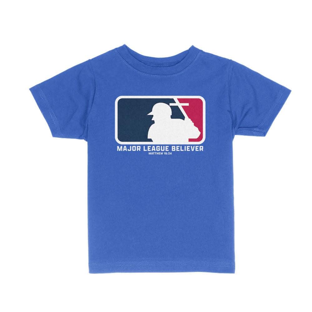 Our True God Apparel Toddler / Royal Blue / 2T Major League Believer Kids Shirt