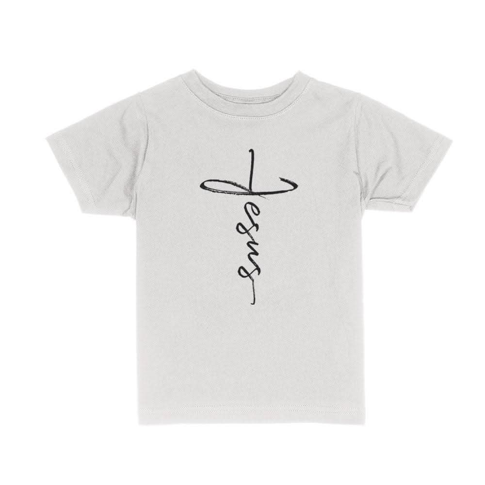 Our True God Apparel Toddler / White / 2T Jesus Cross Kids Shirts