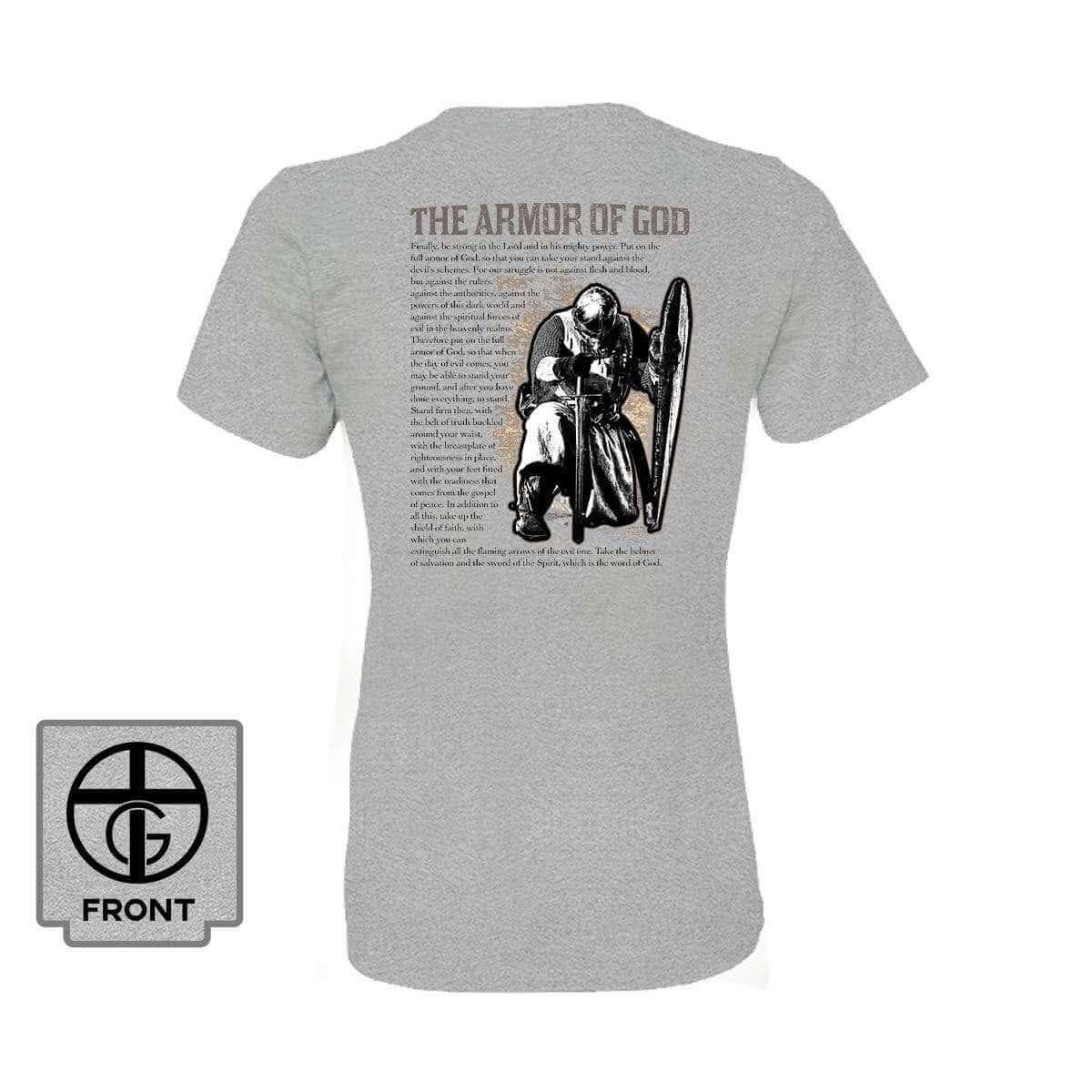 Our True God Apparel Women's Shirt / Grey / S The Armor Of God (Back Print)