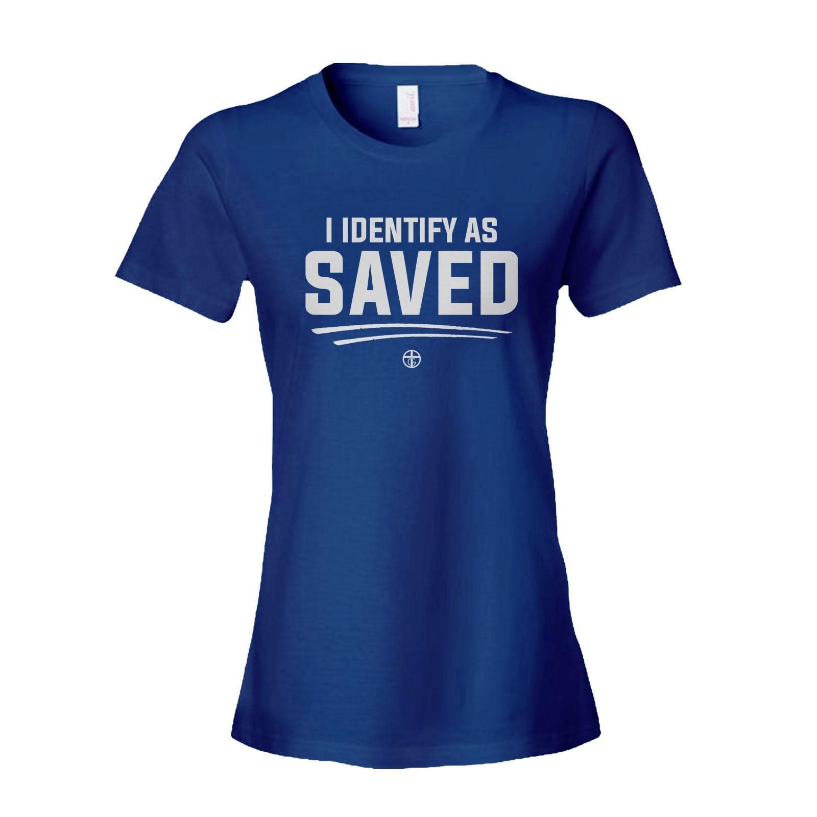 Our True God Apparel Women's Shirt / Royal Blue / S I Identify As Saved