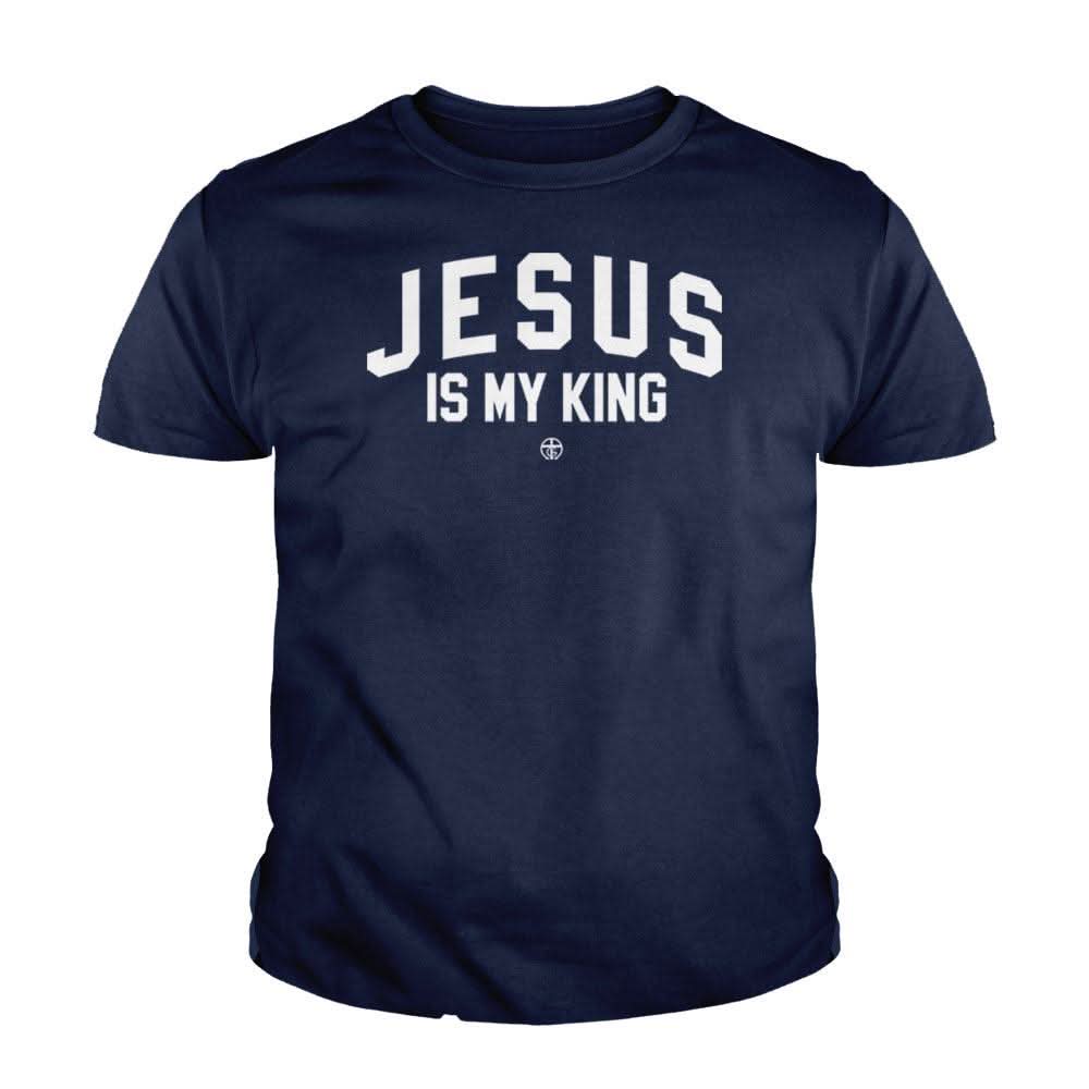 Our True God Apparel Youth / Navy Blue / XS Jesus Is My King Kids Shirts