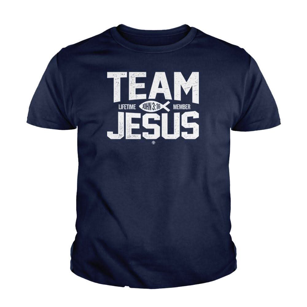 Our True God Apparel Youth / Navy Blue / XS Team Jesus Kids Shirts