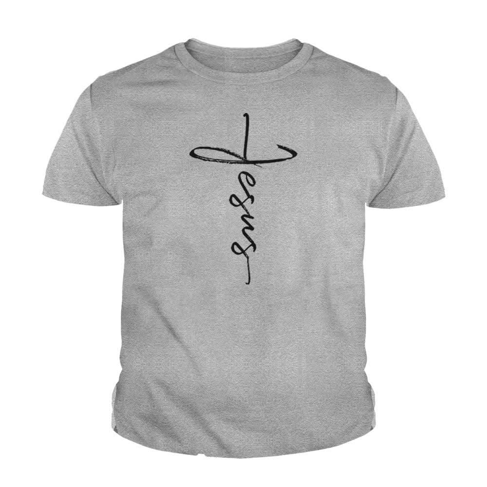 Our True God Apparel Youth / Sport Grey / XS Jesus Cross Kids Shirts