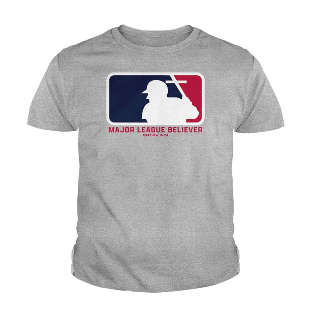 Our True God Apparel Youth / Sport Grey / XS Major League Believer Kids Shirt