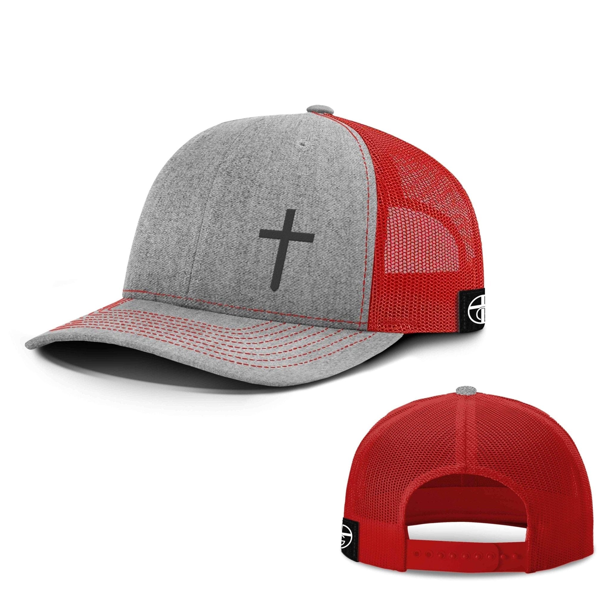 Our True God Hat Cross Lower-Left Embroidered Hat - Snapback, Flatbill, Flexfit