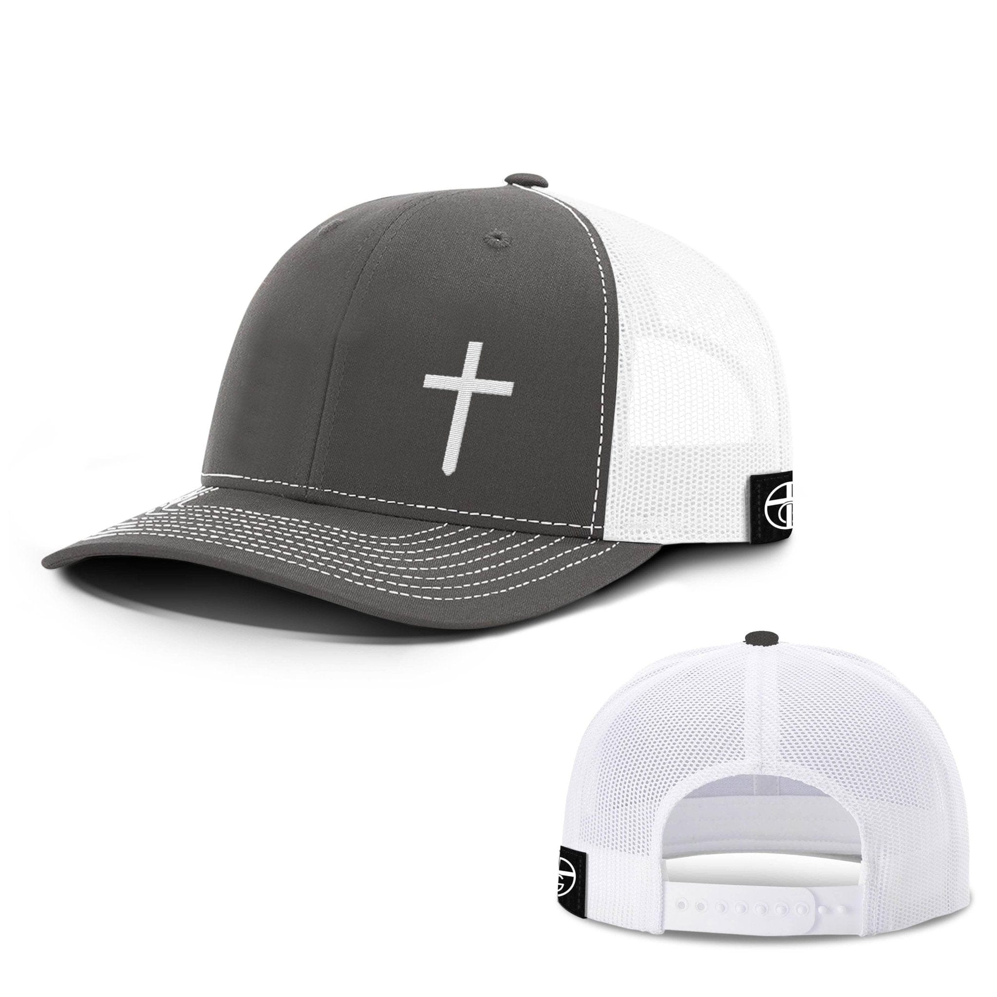 Our True God Hat Cross Lower-Left Embroidered Hat - Snapback, Flatbill, Flexfit