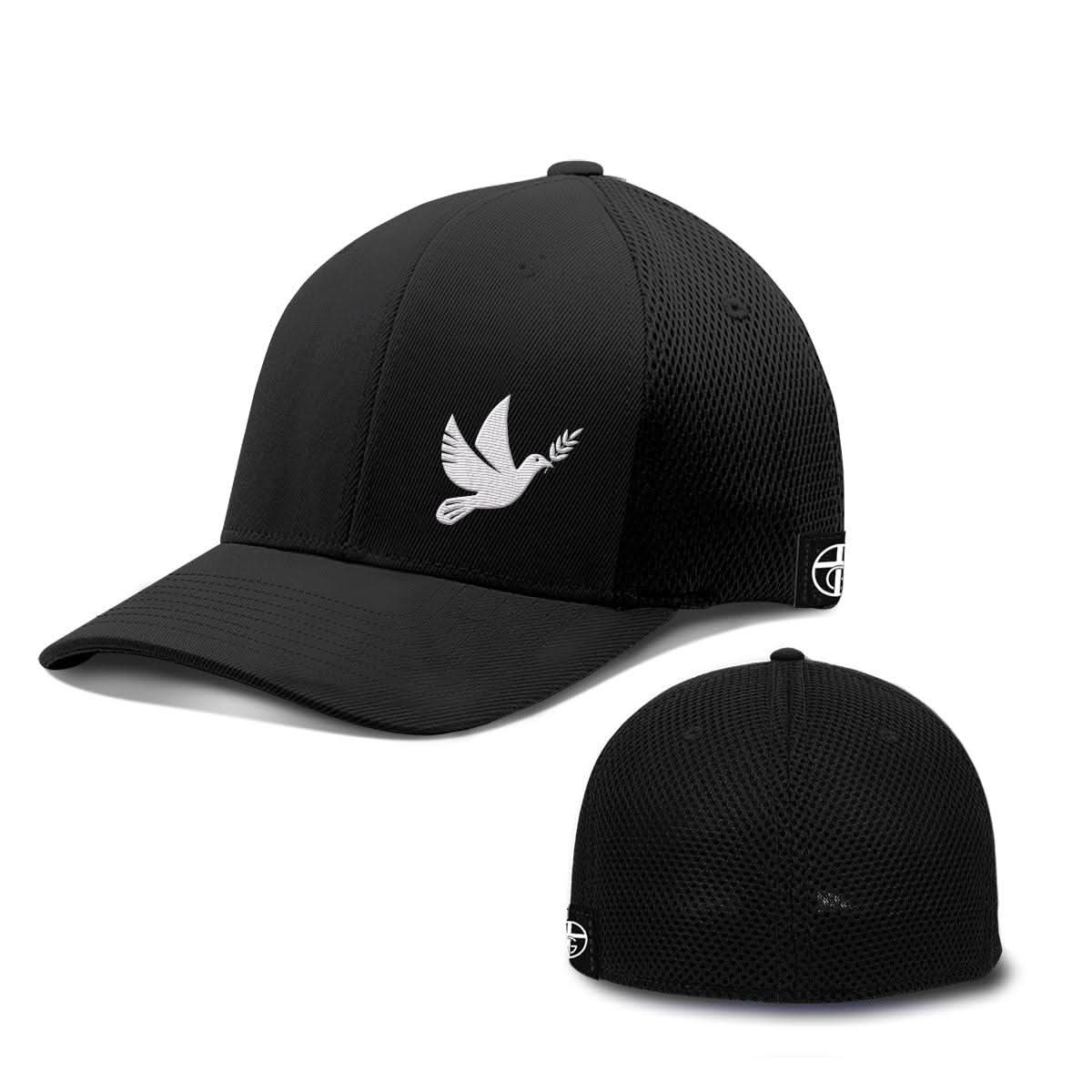 Our True God Hat Flexfit / Full Black / S/M Dove Lower Left Hats
