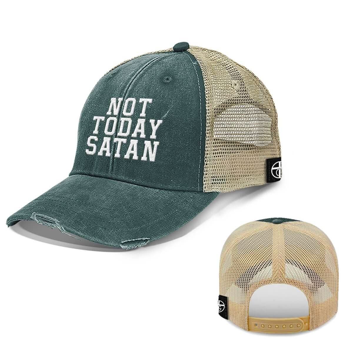 Our True God Hat Not Today Satan Trucker Hats