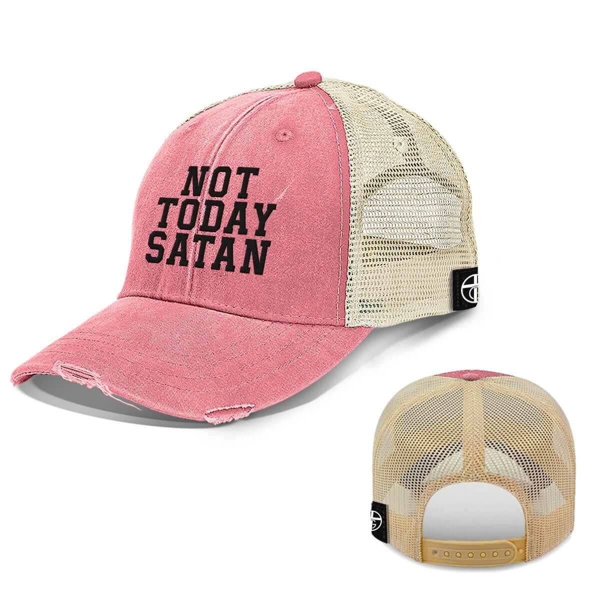 Our True God Hat Not Today Satan Trucker Hats