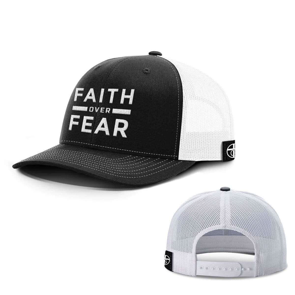 Our True God Hat Snapback / Black and White / One Size Faith Over Fear Hats