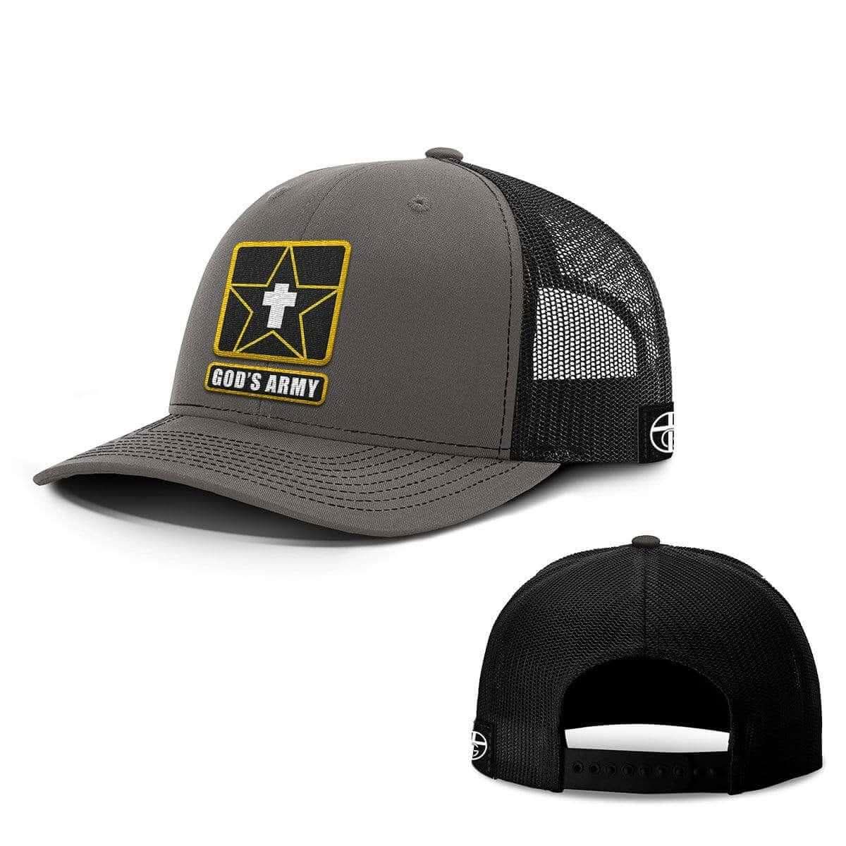 Our True God Hat Snapback / Charcoal and Black / One Size God's Army Hats