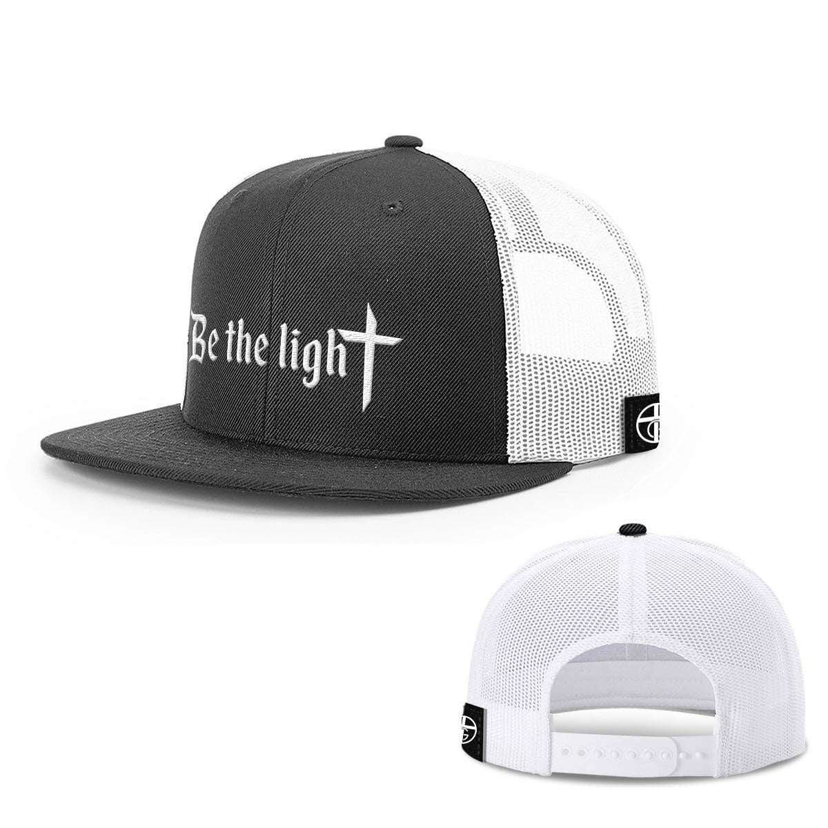 Our True God Hat Snapback Flatbill / Black and White / One Size Be The Light Hats