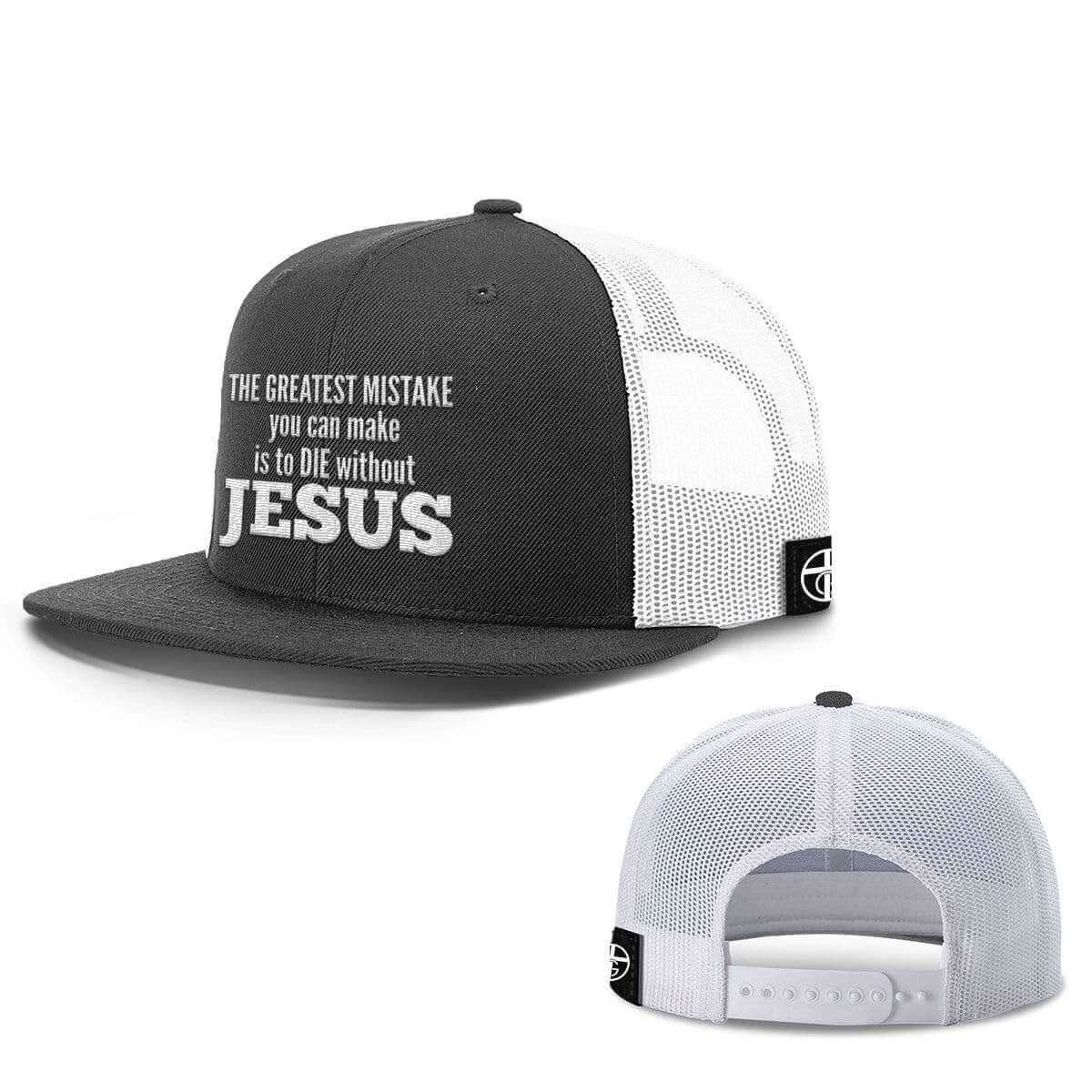 Our True God Hat Snapback Flatbill / Black and White / One Size The Greatest Mistake Hats