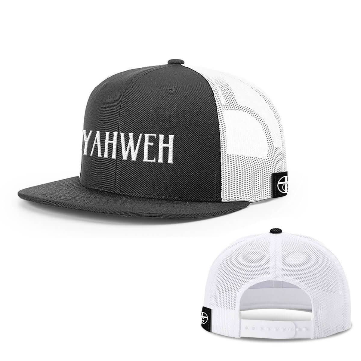 Our True God Hat Snapback Flatbill / Black and White / One Size Yahweh V2 Hats