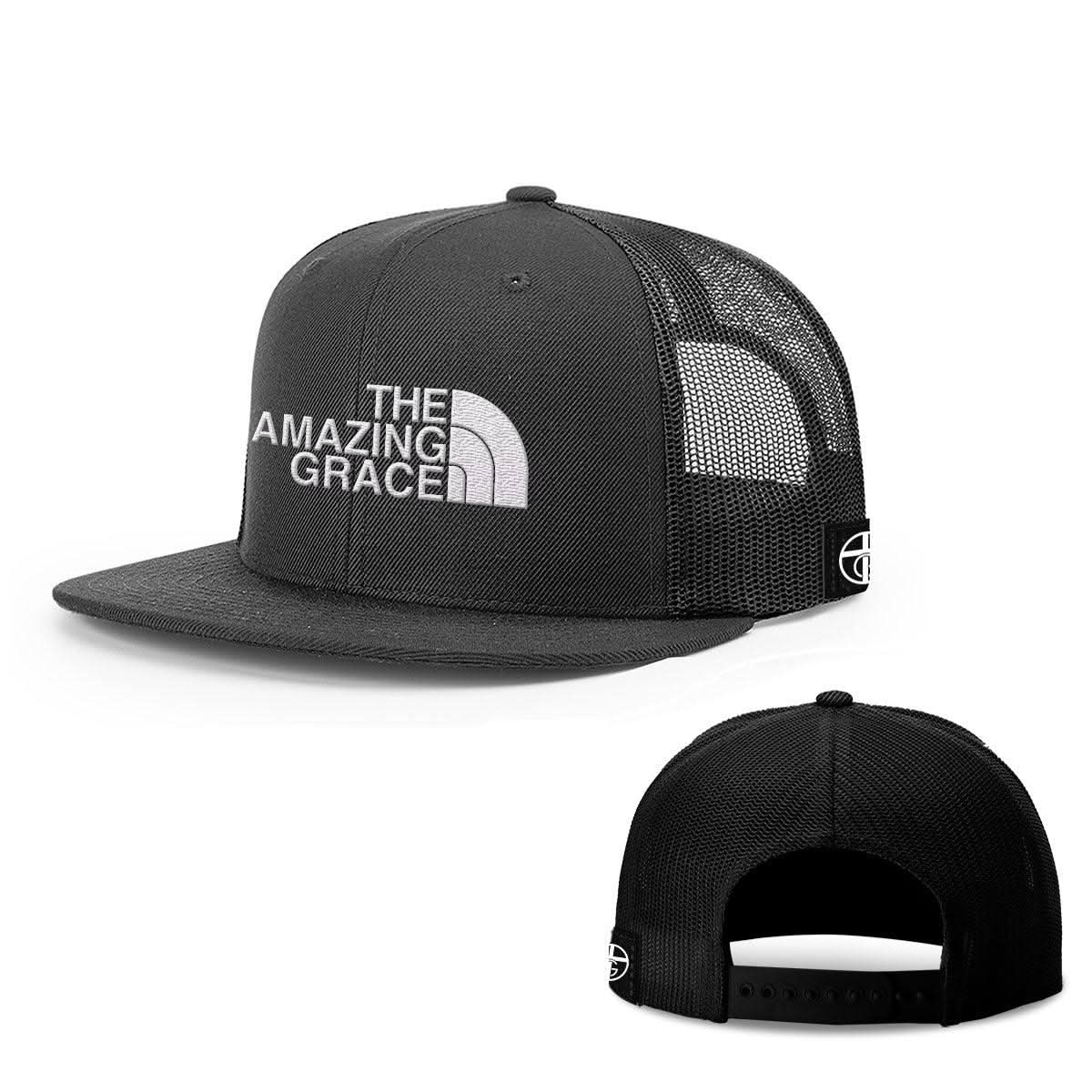 Our True God Hat Snapback Flatbill / Full Black / One Size The Amazing Grace Hats